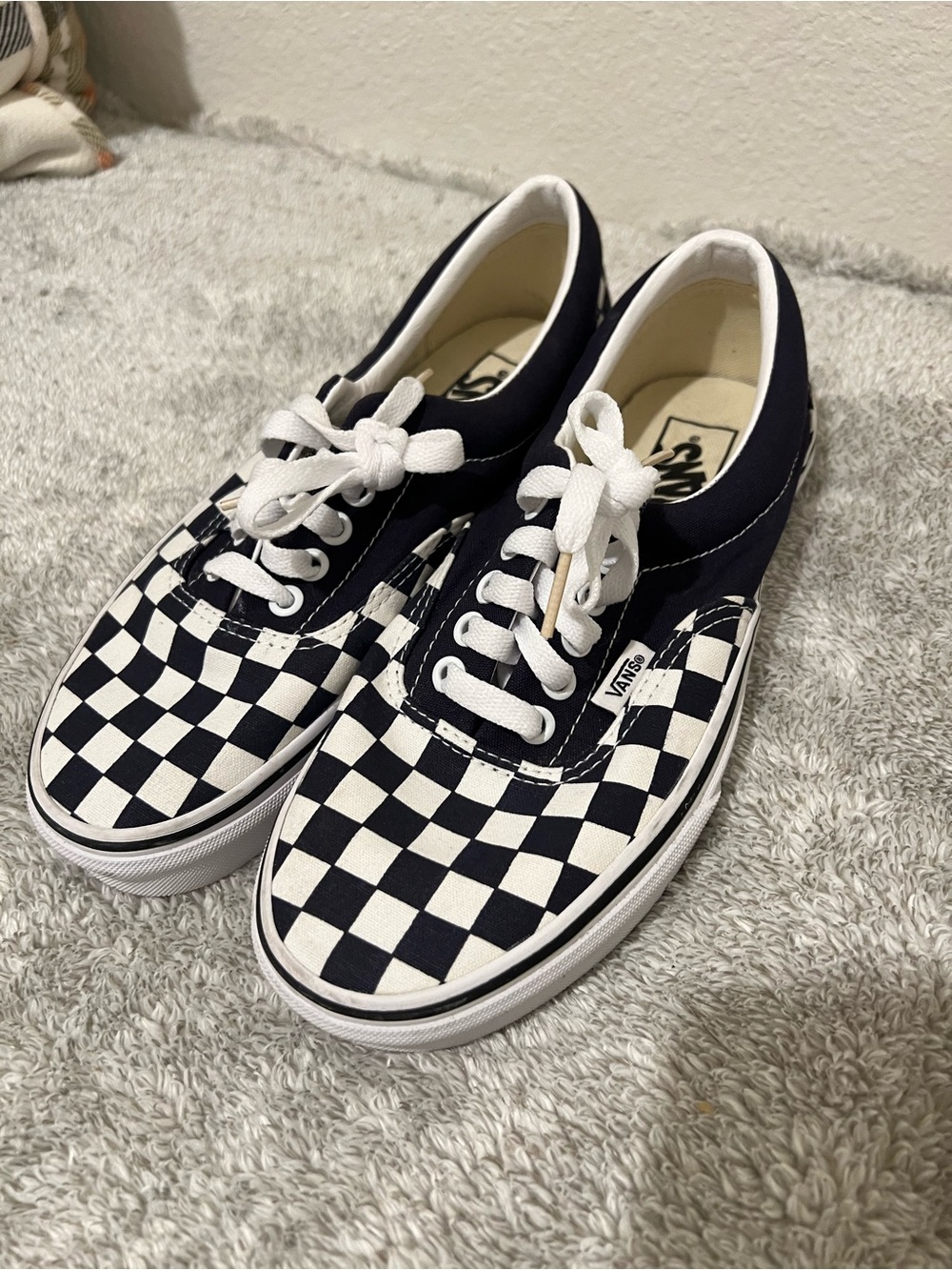 Vans Era Navy Checkerboard Unisex Sneakers | Women's 8 / Men's 6.5 | NWOT - Picture 8 of 8